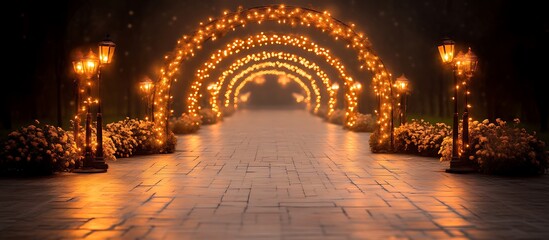 Path Illuminated by Lights