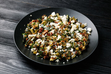 Baked Zucchini, Feta and Herbs Salad, Warm Appetizer