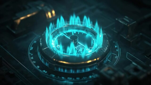 Futuristic digital stovetop