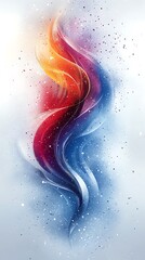Abstract colorful swirling design