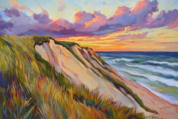 Coastal Dunes at Sunset