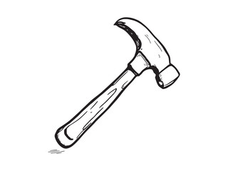 Claw Hammer Simple Line Art