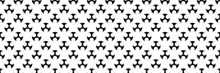 horizontal seamless black circle design for pattern and background.