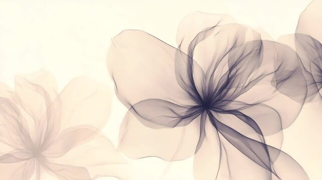 Abstract floral patterns in soft colors on a light background  