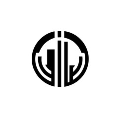 Obraz premium Geometric Logo Mark: Abstract Black & White Design Element