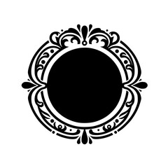 Elegant Black and White Ornamental Frame Design