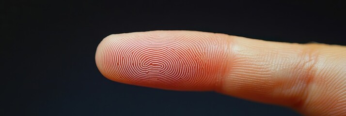 Data Trust. Fingerprint Scan for Zero-Trust Security Access with Biometric Identification in Futuristic Technology