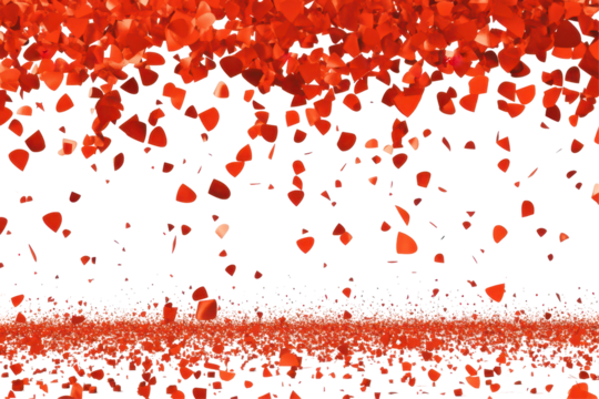 Abstract Red Shapes on Black Background - Powered by Adobe