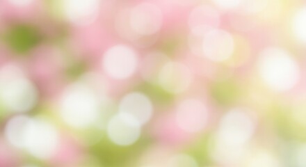 Obraz premium Delicate Pink and Green Bokeh Backdrop for Springtime and Floral Themes