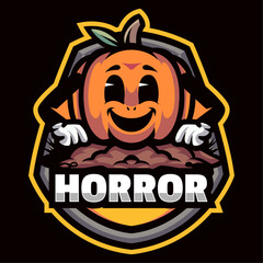 Pumpkin Horror Mascot Logo