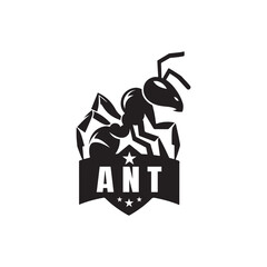 ant vector silhouette clip art logo illustration