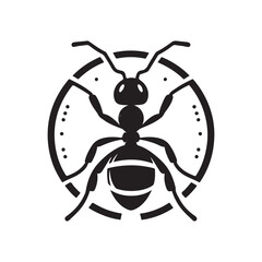 ant vector silhouette clip art logo illustration