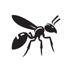 ant vector silhouette clip art logo illustration