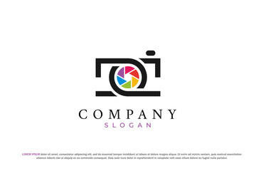 Obraz premium letter j and j photography studio camera lens logo
