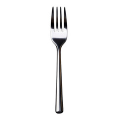 Silver Fork Isolated on Black Background Perfect for Culinary Photography and Table Setting Concepts