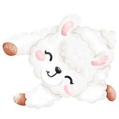 Kawaii alpaca cute llama watercolor funny animal