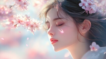 Beautiful model girl with Brown hair strand in spring season,silky healthy chestnut wavy hair strand,hair wavy ribbon, with smooth,Keratin straightening,Treatment,straight long hair,procedures.