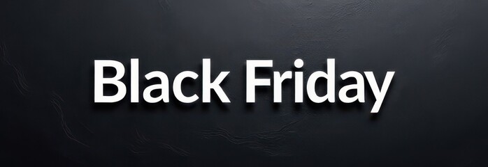 Black friday banner on dark background promoting big sales