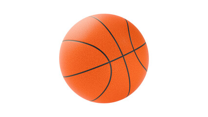 Fototapeta premium Basketball ball. Orange ball isolated. Basketball equipment for training. Sports ball on white background. Basketball equipment for team competitions. Activity, athletics. 3d image.