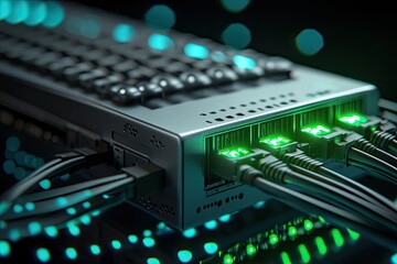 Network device with glowing ports