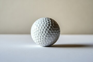 Golf ball on a plain surface