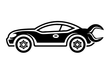 Car Mechanic icon silhouette vector illustration