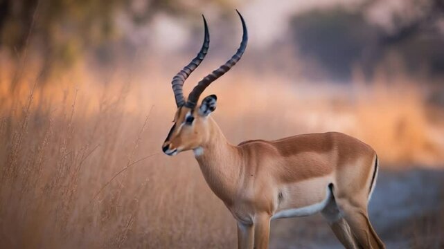 Elegant Antelope in Golden Savanna
