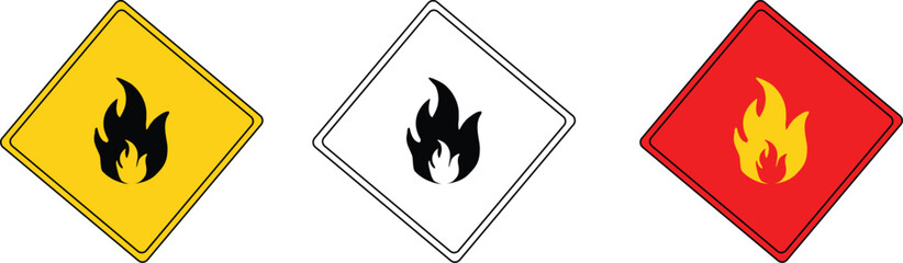 Inflammable sign 
