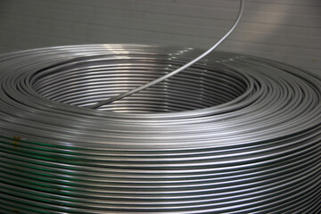 A coil of thick aluminum wire