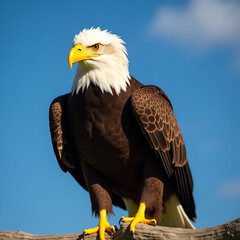 Obraz premium bald eagle on a branch