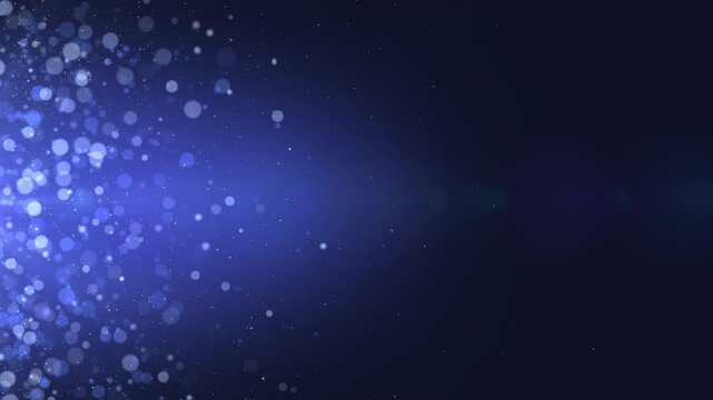 Particles Flying on Blue Background 4K 32bit Apple ProRes Loop Animation