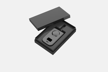 Small Power Bank,Wireless Fast Charging. Powerbank Portable Charger, Power banks for phone. 3d illustration