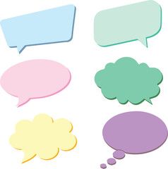 set of speech bubbles