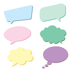 set of speech bubbles