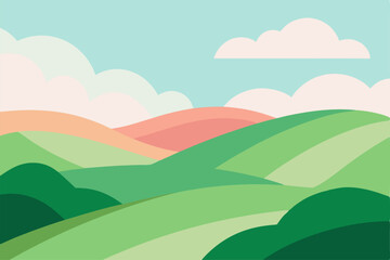 landscape with hills and sky