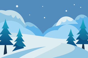 Obraz premium winter landscape with trees and snow