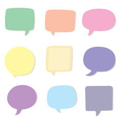 set of speech bubbles