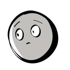 Panic Emotion Doodle Sketch Emoji Illustration for Journal and Digital Sticker Use