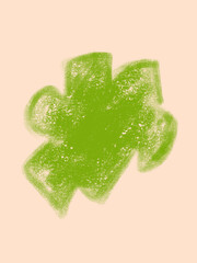 four leaf clover isolated, four leaf clever, st patricks day, painted abstract green figure