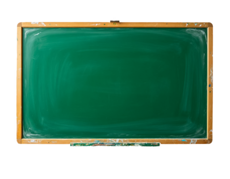 School board green on transparent PNG background. Generated by AI.