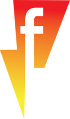 Obraz premium Power Energy Lightning F Logo