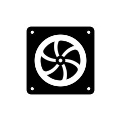 Fan icon isolate on white background.