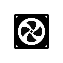 Fan icon isolate on white background.