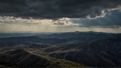 clouds over the mountains