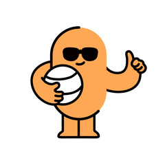 Cool Abstract Blob Emoji Character – Minimalist Daily Activity Illustration for UI/UX, Sticker, and Comic Projects