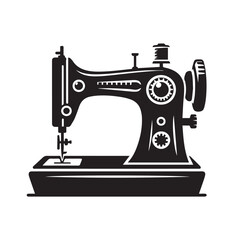 Silhouette illustration of a classic vintage sewing machine on white background, A Sewing machine vector silhouette on a white background, Minimalist Sewing Machine Vector Silhouette, sewing machine.