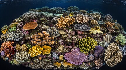 Vibrant coral reef ecosystem