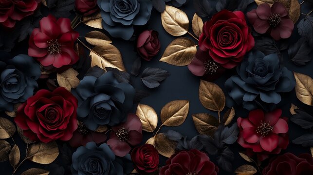 colourful roses pattern background texture