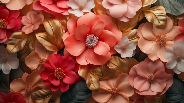 colourful roses pattern background texture