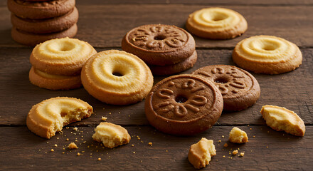 Delicious Butter Cookies & Biscuits: High-Res Food Photography